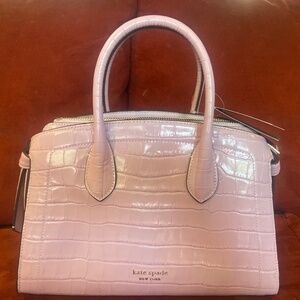 Kate Spade faux croc satchel